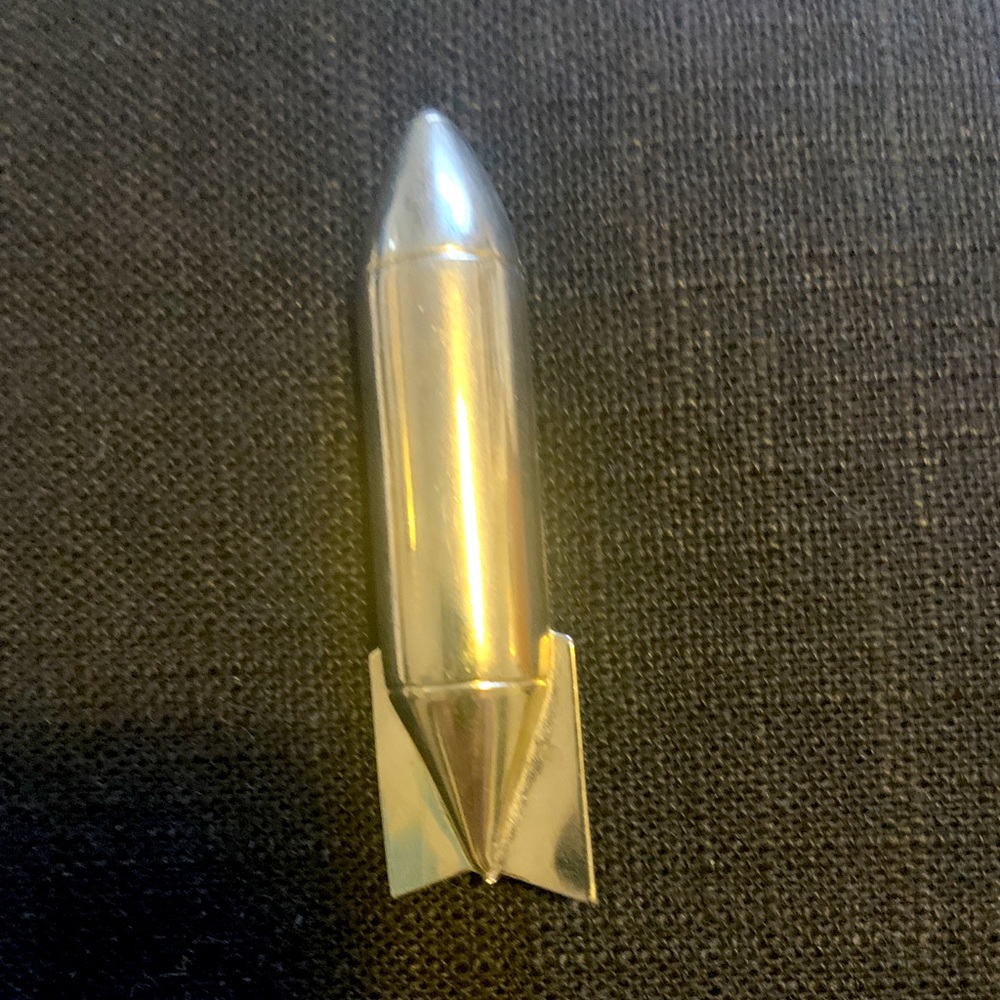 Vintage art deco silver rocket pin